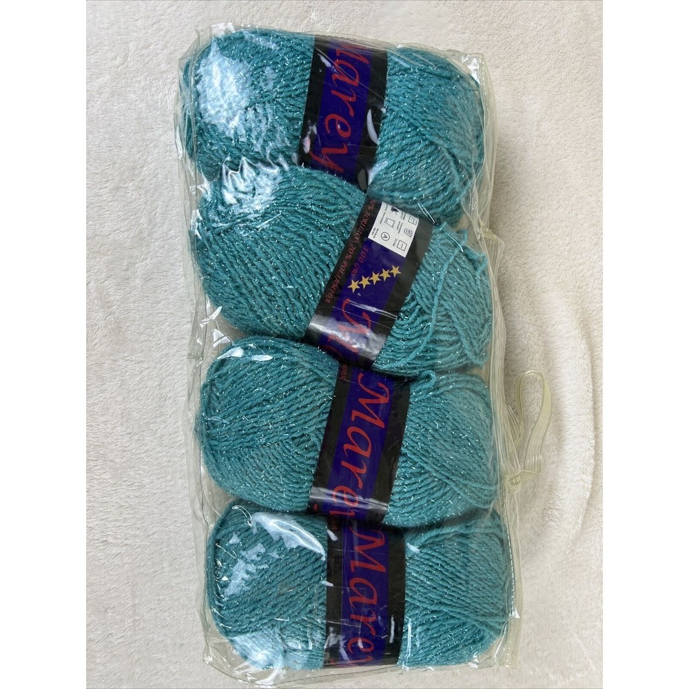 5 Skein Yarn Marey Teals